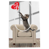 Sac Cadeau Moyen Ballotte Et Tabby Cat Anniversaire (Devant)