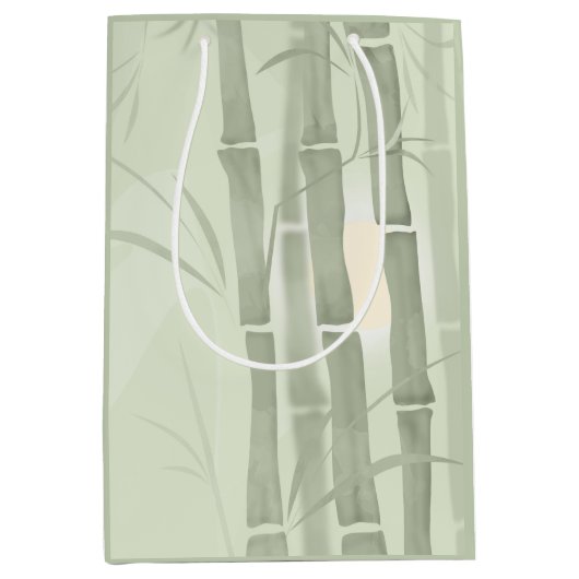 Sac Cadeau Moyen Bamboo vert (Devant)