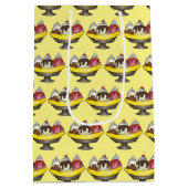 Sac Cadeau Moyen Banane Split Glace Sundae Boule Boutique Dessert (Dos)