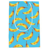 Sac Cadeau Moyen Bananes Motif aquarelle (Devant)