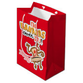 Sac Cadeau Moyen Bananes sur vous singe Valentine (Devant Angle)