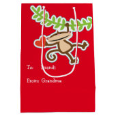 Sac Cadeau Moyen Bananes sur vous singe Valentine (Dos)