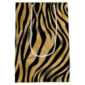 Sac Cadeau Moyen Bande de tigre noir et or (Dos)