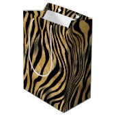 Sac Cadeau Moyen Bande de tigre noir et or (Dos Angle)