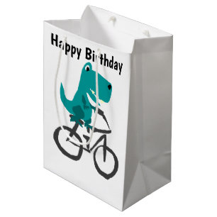 Sac Cadeau Moyen Bande dessinée drôle de bicyclette d'équitation