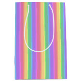 Sac Cadeau Moyen Bandes arc-en-ciel pastel (Devant)