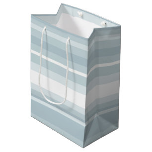 Sac Cadeau Moyen Bandes bleu glace