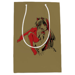 Sac Cadeau Moyen Bandes dessinées R & B, Anime Loli Chat Fille aux