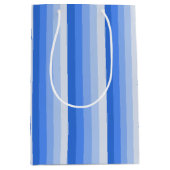 Sac Cadeau Moyen Bandes d'ombre bleues (Devant)