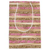 Sac Cadeau Moyen Bandes Empreintes de léopard Parties scintillant o (Devant)