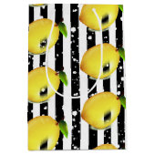 Sac Cadeau Moyen Bandes et citrons (Devant)