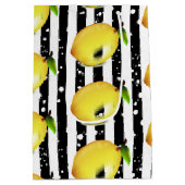 Sac Cadeau Moyen Bandes et citrons (Dos)