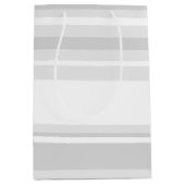 Sac Cadeau Moyen Bandes gris clair (Devant)
