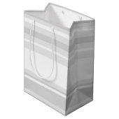 Sac Cadeau Moyen Bandes gris clair (Dos Angle)