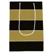 Sac Cadeau Moyen Bandes noires, dorées et blanches (Dos)