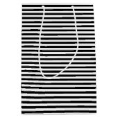 Sac Cadeau Moyen Bandes noires et blanches (Devant)