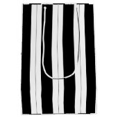 Sac Cadeau Moyen Bandes rétro noir et blanc arc anniversaire person (Dos)