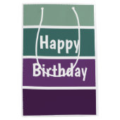 Sac Cadeau Moyen Bandes Vertes Et Violettes (Devant)