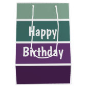 Sac Cadeau Moyen Bandes Vertes Et Violettes (Dos)