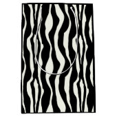 Sac Cadeau Moyen Bandes zébrées - Noir et Blanc (Devant)