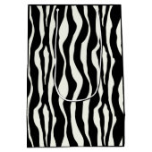 Sac Cadeau Moyen Bandes zébrées - Noir et Blanc (Dos)