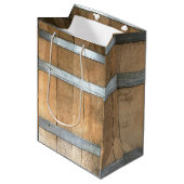 Sac Cadeau Moyen Baril Whiskey (Devant Angle)