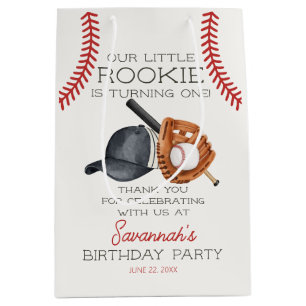 Sac Cadeau Moyen Baseball Little Rookie Home Run Anniversaire Favor