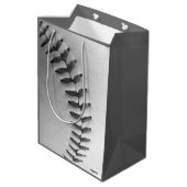 Sac Cadeau Moyen Baseball noir et blanc (Dos Angle)