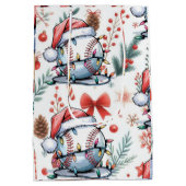 Sac Cadeau Moyen Baseball pour thème Noël (Dos)