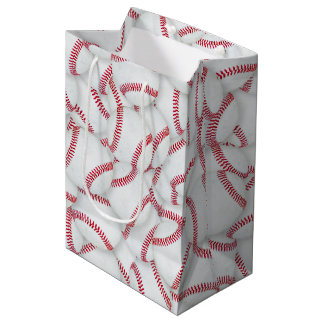 Sac Cadeau Moyen Baseballs en calque Motif Anniversaire