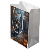 Sac Cadeau Moyen Basenji équitation moto Halloween effrayant (Dos Angle)