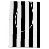 Sac Cadeau Moyen Basiques verticales noires et blanches (Dos)