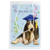 Sac Cadeau Moyen Basset Graduate (Dos)