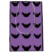Sac Cadeau Moyen Bat noir d'Halloween (Devant)