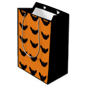 Sac Cadeau Moyen Bat noir d'Halloween (Dos Angle)
