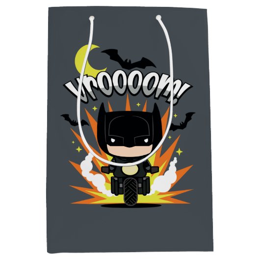 Sac Cadeau Moyen Batcycle Chibi Batman (Devant)