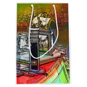 SAC CADEAU MOYEN BATEAUX DE CANAL