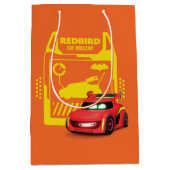 Sac Cadeau Moyen Batwheel™ Redbird - Le Racecar (Devant)