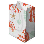 Sac Cadeau Moyen Beach Coral Reef Sea Shell & Starfish Cadeau (Devant Angle)
