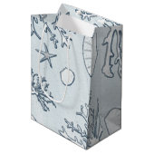 Sac Cadeau Moyen Beach Coral Reef Sea Shell & Starfish Cadeau (Devant Angle)