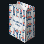 Sac Cadeau Moyen Beaker & Test Tube Science Thème Anniversaire<br><div class="desc">Sac cadeau avec un dessin mignon d'un tube d'essai et d'un bécher. Parfait pour les types scientifiques.</div>