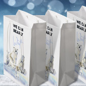 Sac Cadeau Moyen Bearly Wait Polar Ours Bleu Garçon Baby shower d'h