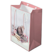 Sac Cadeau Moyen Beau chat perse avec des livres (Devant Angle)