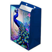 Sac Cadeau Moyen Beau Imaginaire Peacock (Dos Angle)