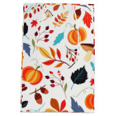 Sac Cadeau Moyen Beau Motif d'automne (Dos)