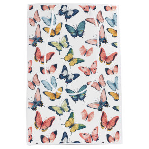 Sac Cadeau Moyen Beau Papillon coloré imprimé