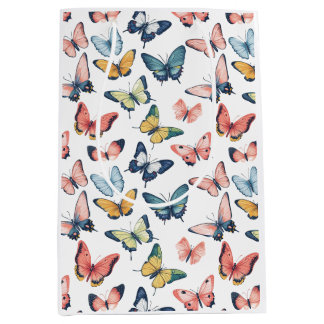 Sac Cadeau Moyen Beau Papillon coloré imprimé