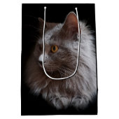 Sac Cadeau Moyen Beau Russe Blue Grey Chat Nebelung (Dos)