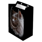 Sac Cadeau Moyen Beau Russe Blue Grey Chat Nebelung (Dos Angle)
