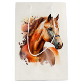 Sac Cadeau Moyen Beau Sorrel Horse Portrait (Devant)